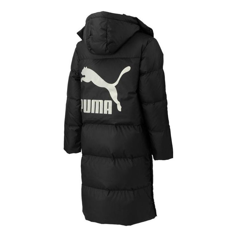 Puffer jakke Puma Teamliga Long Down Coat Sort | 539572-01