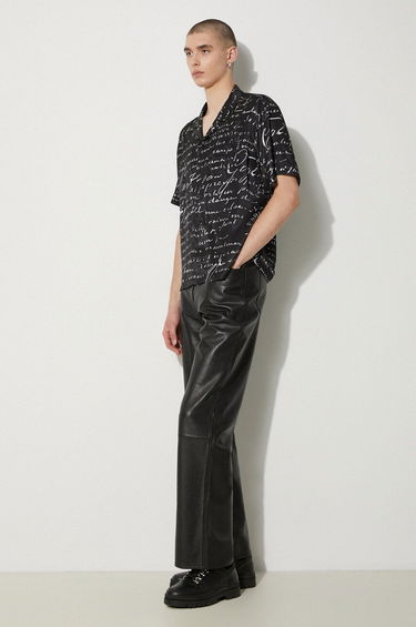 Skjorte Stampd STAMPD Letter Camp Collar Buttondown Shirt Sort | SLA.M3427BD.BLL, 1