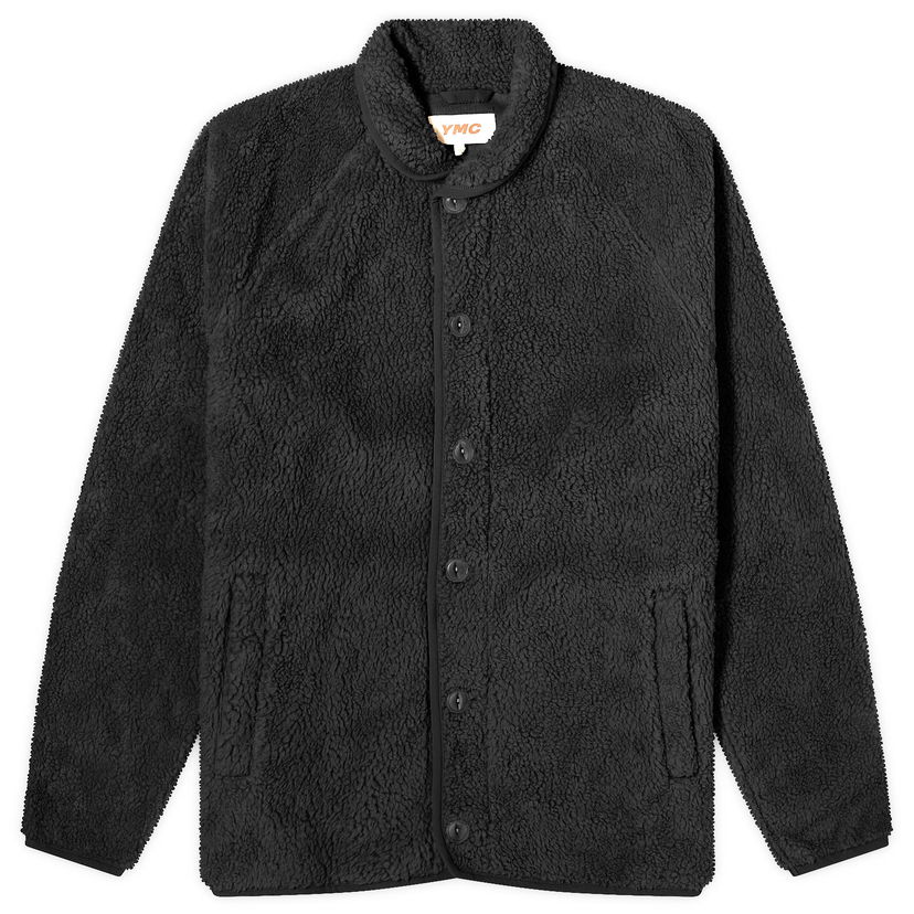 Sweatshirt YMC Sherpa Fleece Buttoned Jacket Sort | P7AZD-01