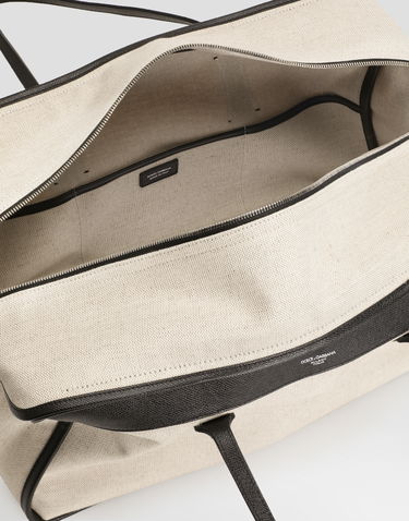 Håndtaske Dolce & Gabbana Dolce & Gabbana Atene Calfskin & Canvas Handbag Beige | BM2508AG4408S469, 3