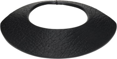 Halskæde Rick Owens Rick Owens Concordians Anthem Textured Leather Collar Necklace Sort | RA02E0707 LBT, 0
