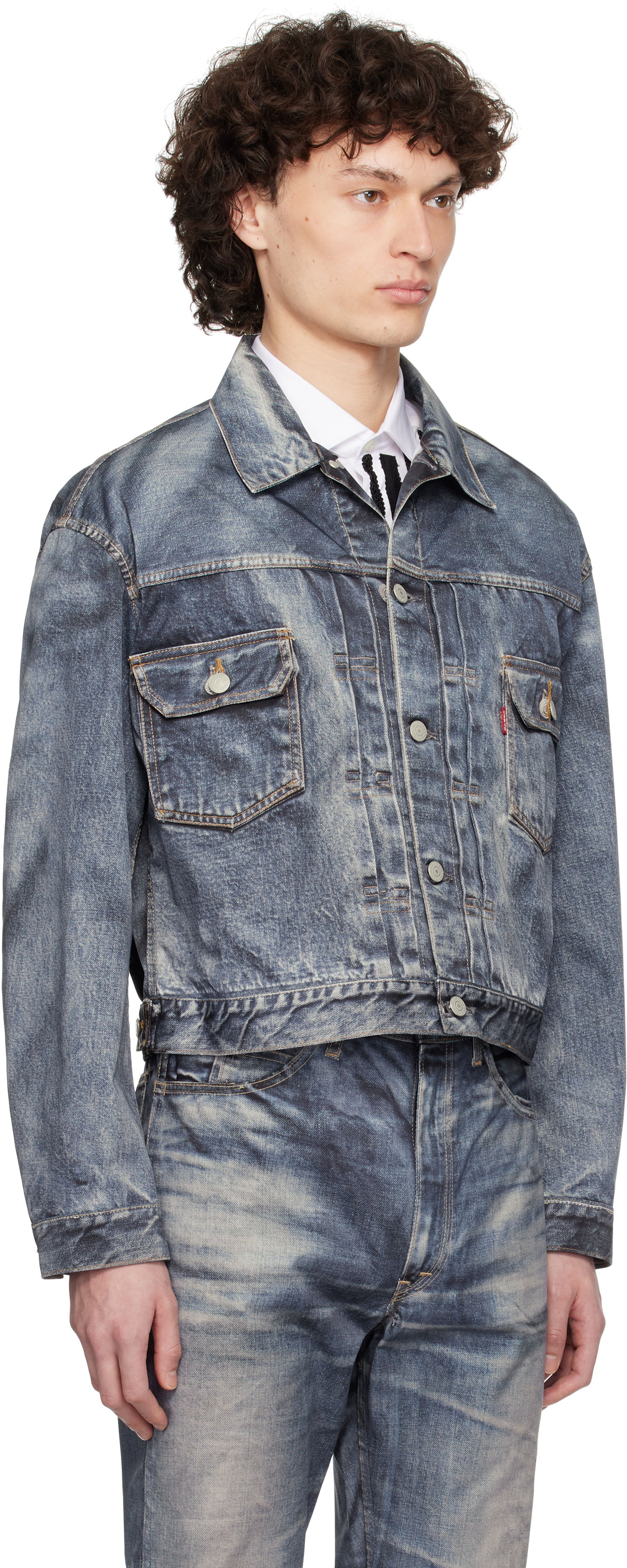Jakke Junya Watanabe Junya Watanabe Levi's Edition Denim Trucker Jacket Blå | WO-J910-100, 1