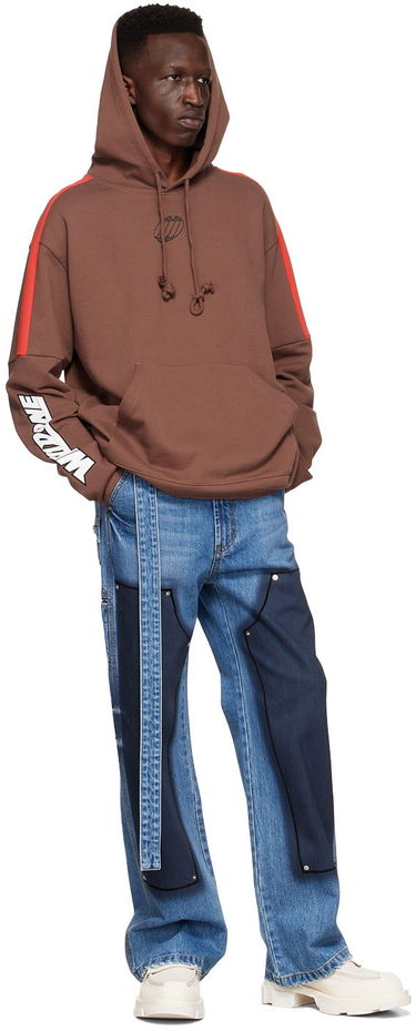 Sweatshirt We11done We11done Cotton Hoodie Brun | WD-TH1-22-556-U-BR, 3
