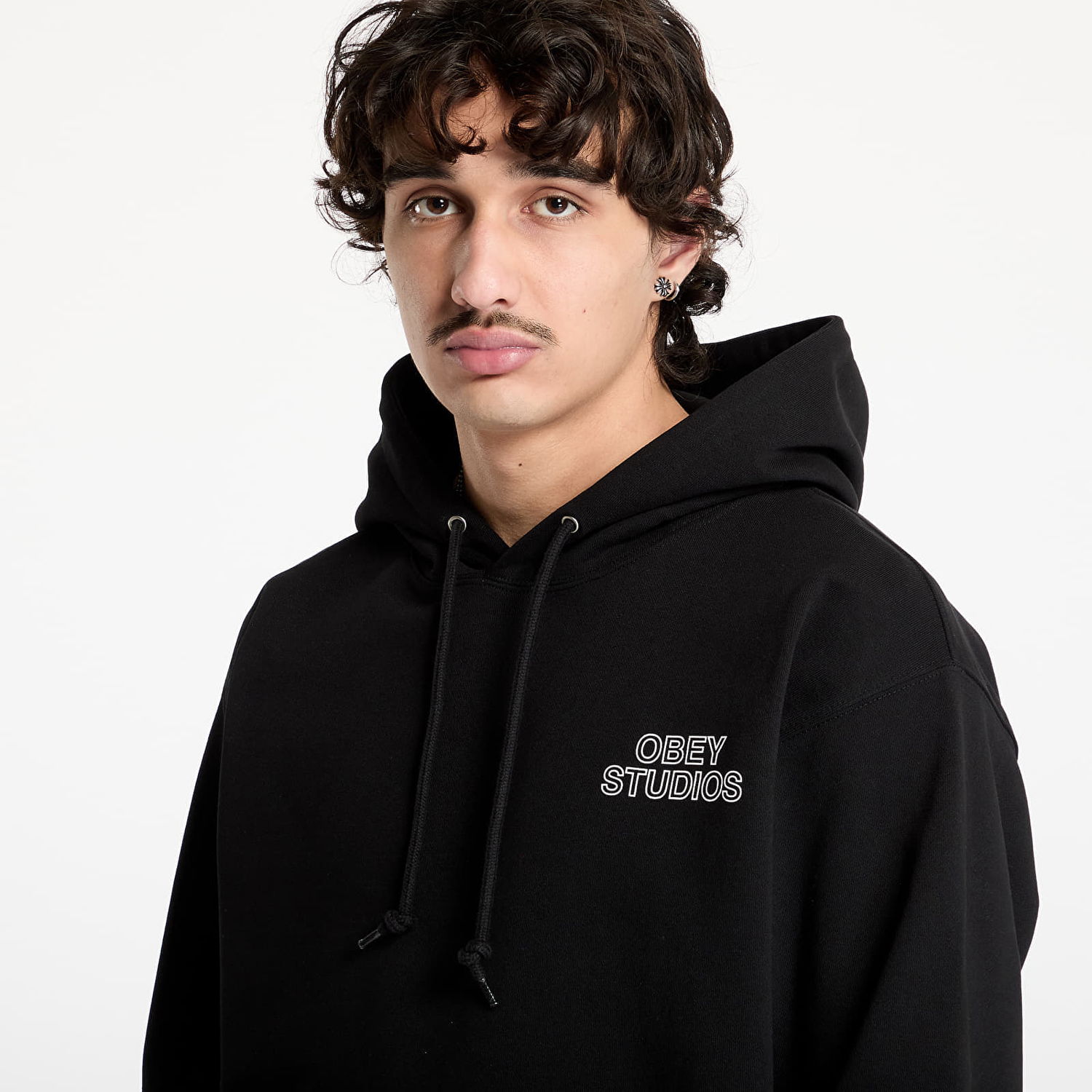 Sweatshirt OBEY OBEY Studios Palette Hoodie Sort | 117464052-BLK, 1