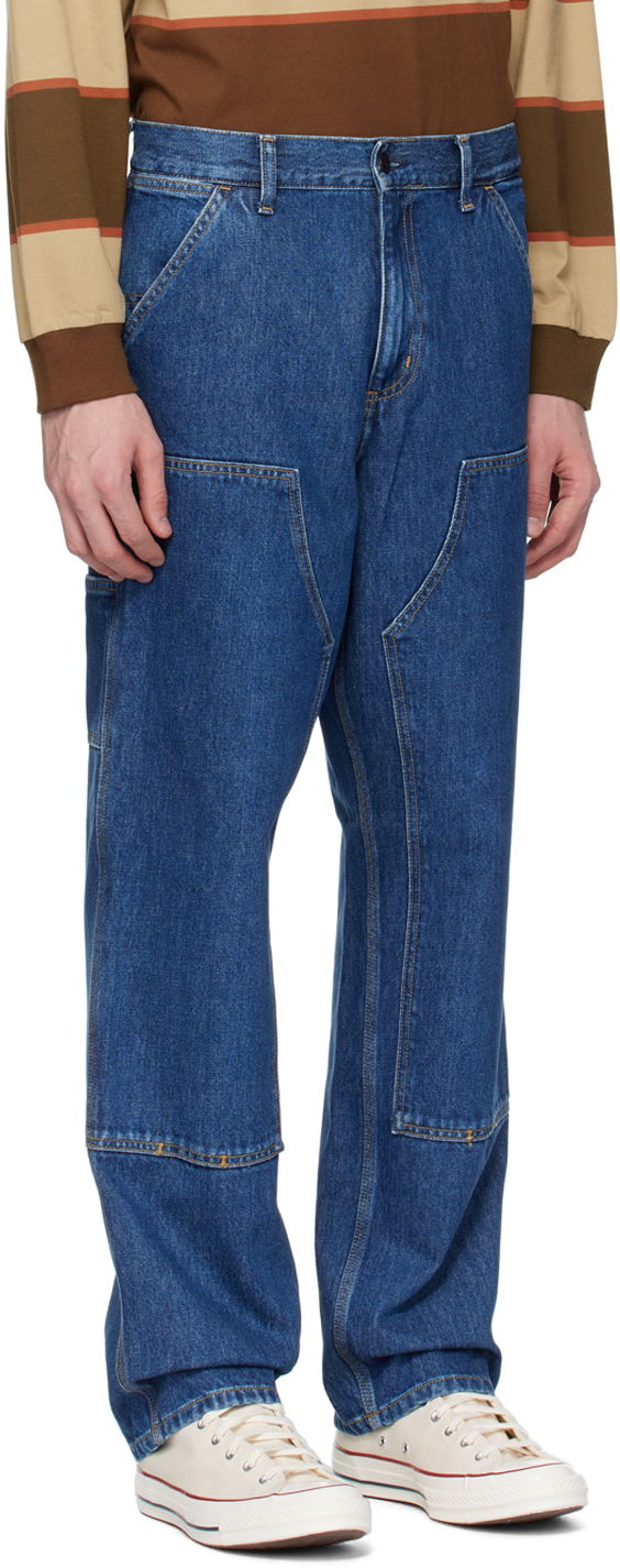 Jeans Carhartt WIP Double Knee Denim Jeans Blå | I032699, 1