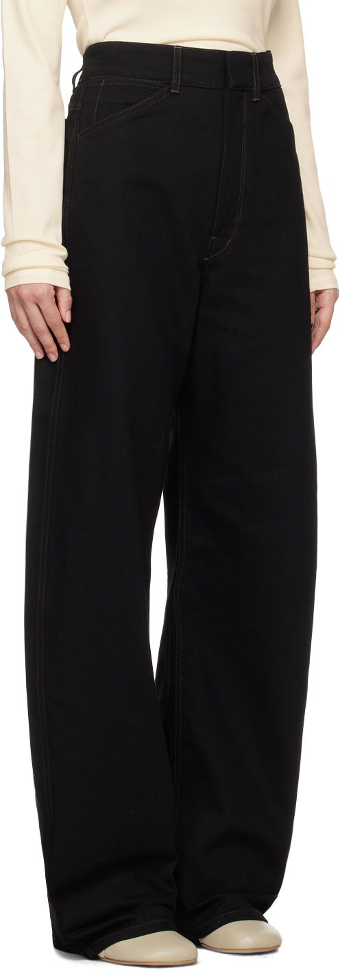 Jeans LEMAIRE LEMAIRE High Waisted Curve Pants Sort | PA1052 LD1000, 1