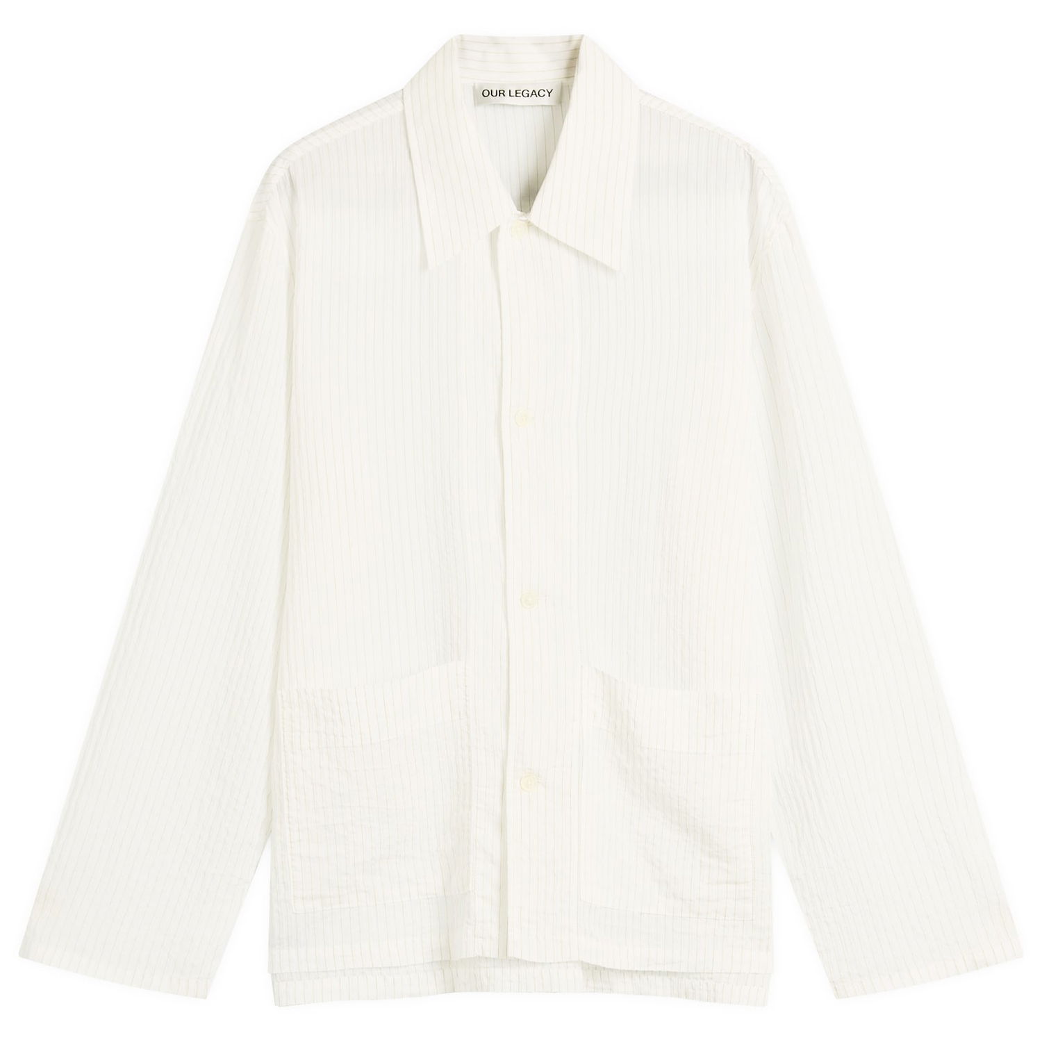 Skjorte OUR LEGACY Our Legacy Haven Stripe Viscose Jacket Hvid | M2252HB, 1