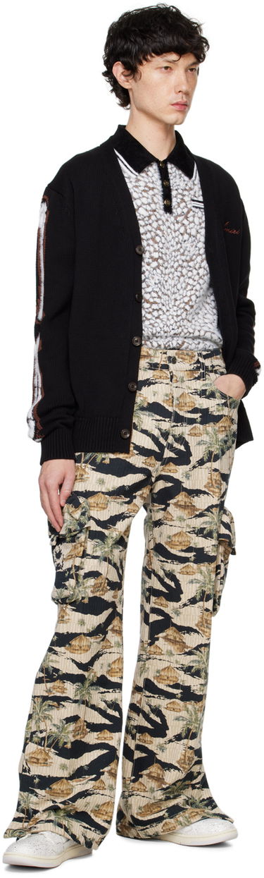 Sweater AMIRI AMIRI Leopard Bones Cardigan Sort | AMKNCD1035, 3