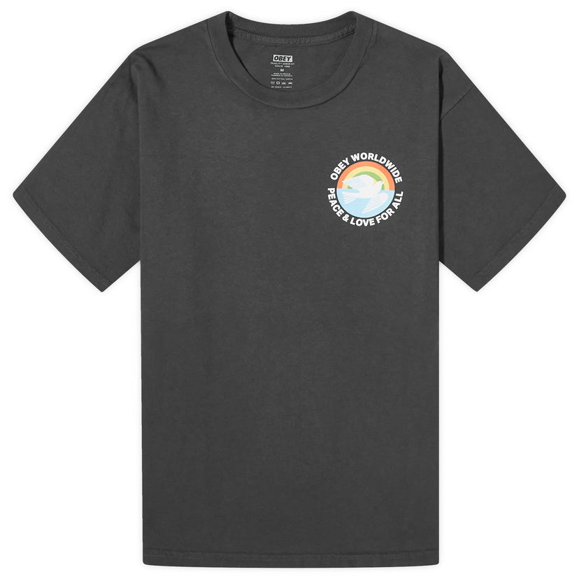 T-shirt OBEY Peace & Love For All Sort | 163813765-VBL