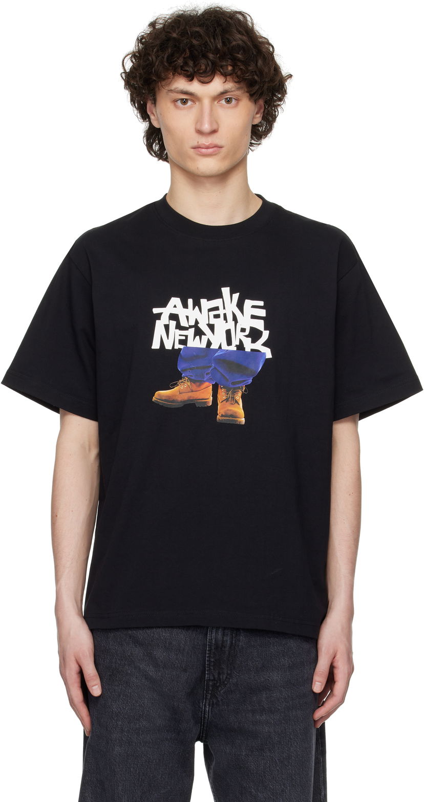 T-shirt Awake NY Awake NY Stomper Graphic T-Shirt Sort | AWK-SP25-TS009