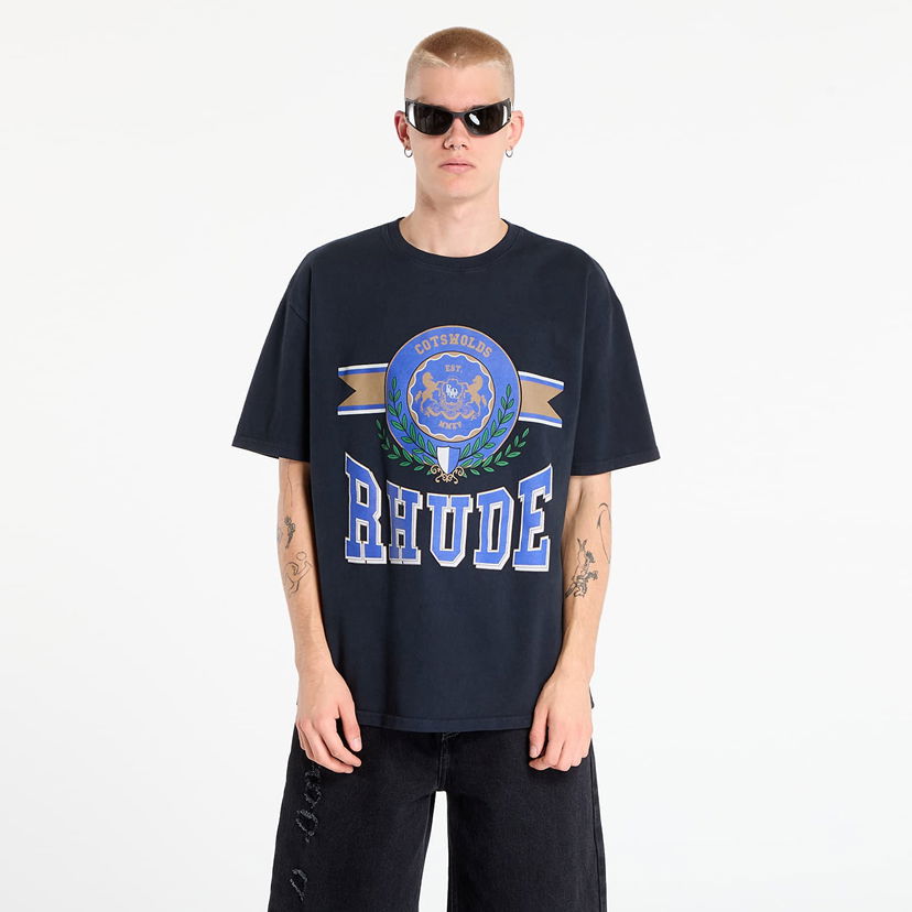 T-shirt Rhude Rhude Cotswold Crest T-Shirt Sort | RHPF25TT060120027