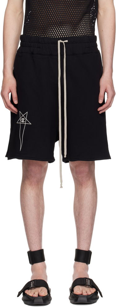 Shorts Rick Owens Rick Owens Champion Edition French Terry Shorts Sort | CM01E1683 CHFE FELPA, 0