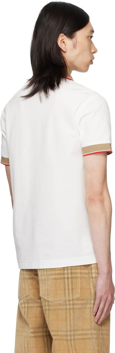 Polo skjorte Burberry Burberry Logo Collar Polo Hvid | 8110096, 2