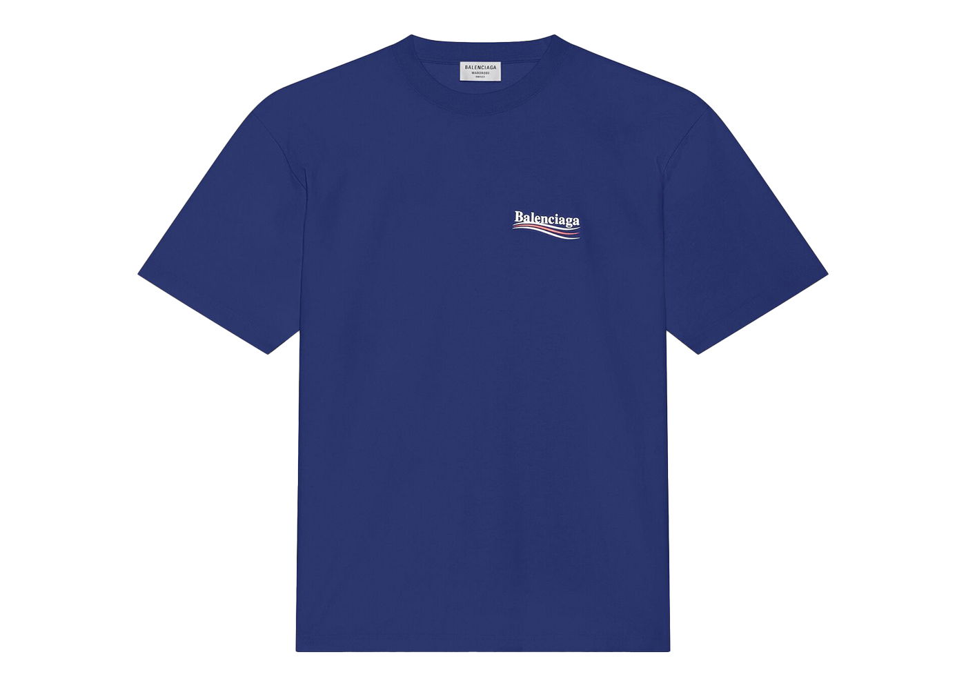 T-shirt Balenciaga Political Campaign Large Fit T-Shirt Mørkeblå | 620969TIV521195, 0