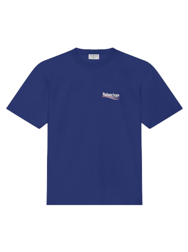 T-shirt Balenciaga Political Campaign Large Fit T-Shirt Mørkeblå | 620969TIV521195