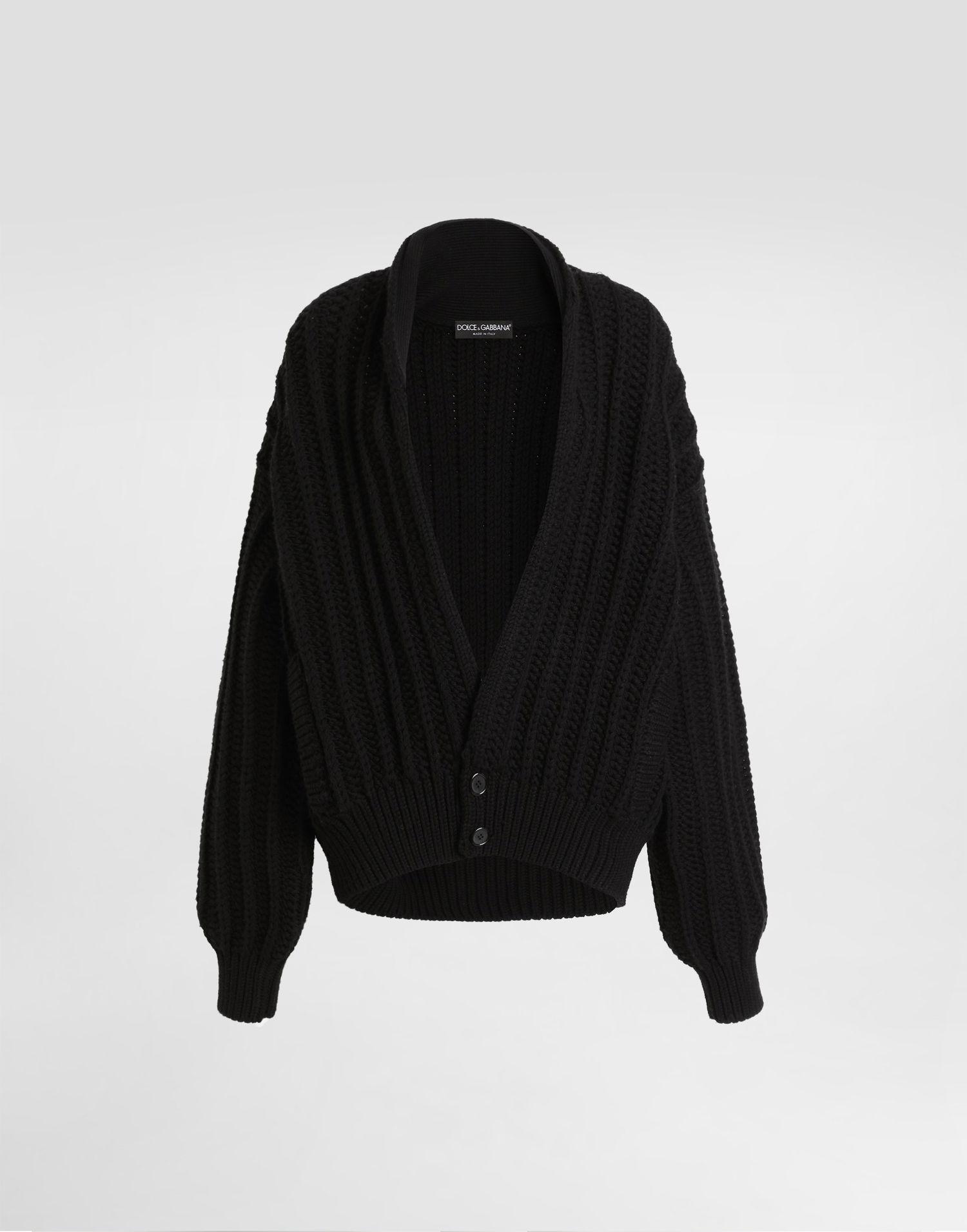 Sweater Dolce & Gabbana Dolce & Gabbana Virgin Wool Knit Cropped Cardigan Sort | FXVCWTJCVZ2N0000, 0