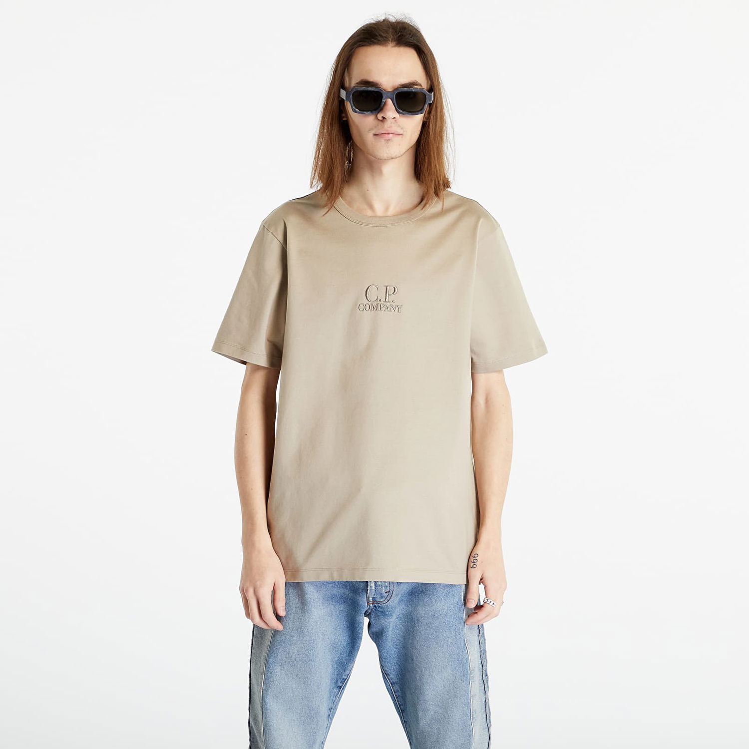 T-shirt C.P. Company Mercerized Jersey Relaxed Fit T-Shirt Beige | 14CMTS159A006499W-330, 0