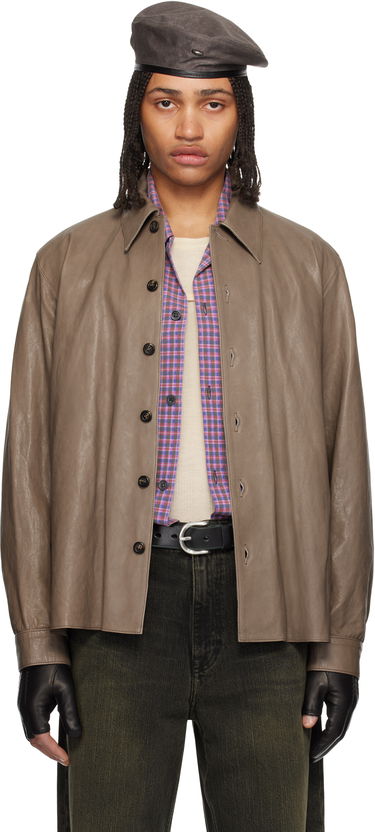 Skjorte OUR LEGACY Our Legacy Welding Leather Shirt Brun | M2259W7, 0