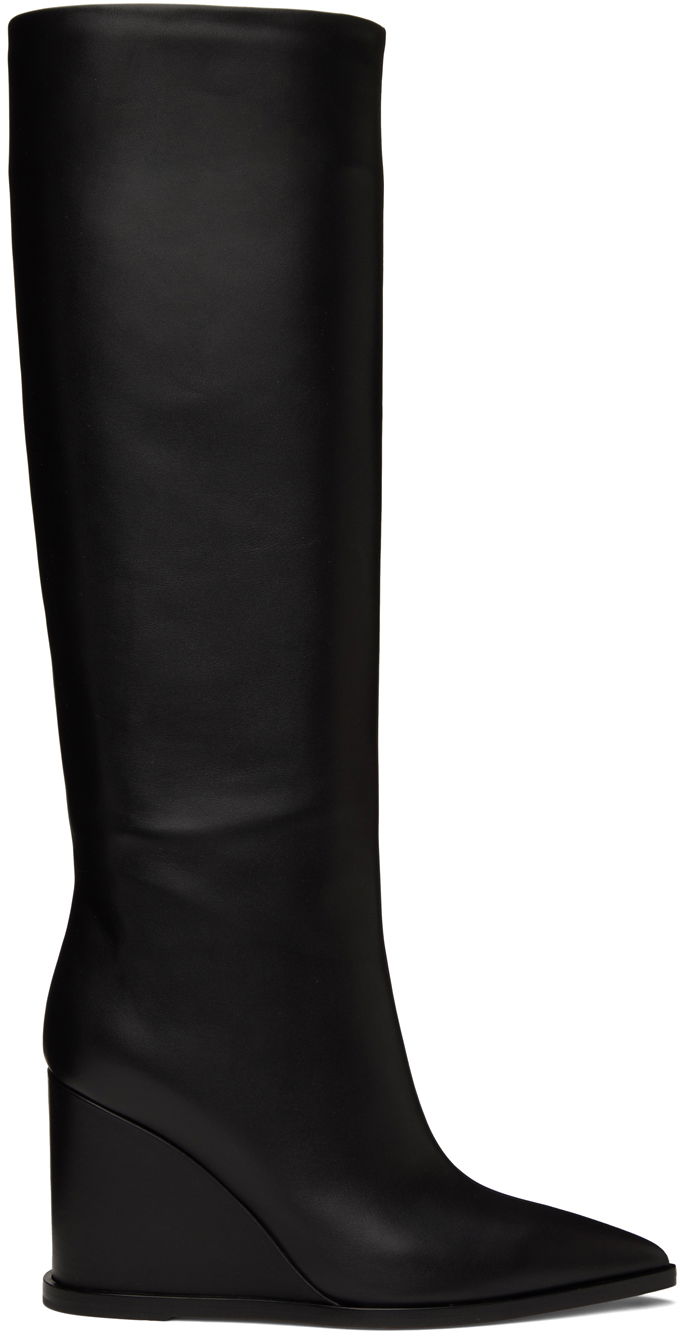 Frakker Gianvito Rossi Gianvito Rossi Hamnes Wedge Tall Boots Sort | G80394.85RIC.VGI, 0