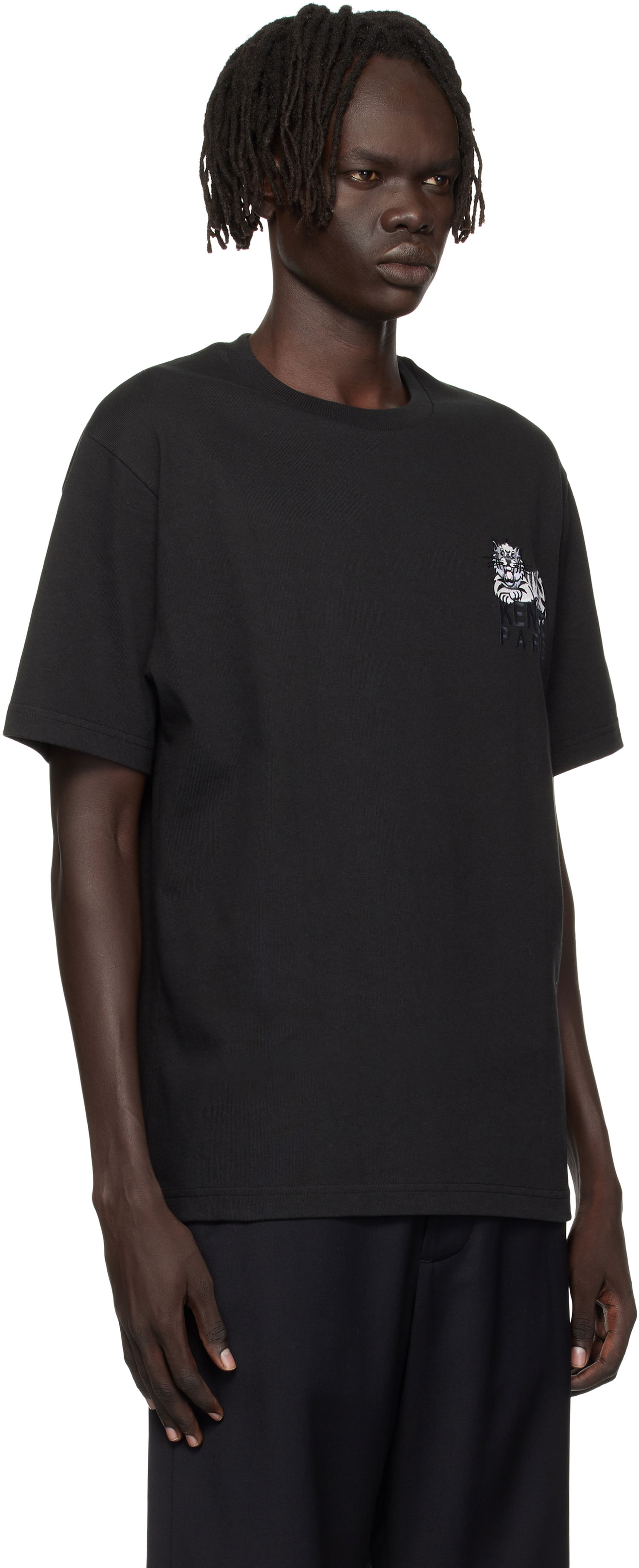 T-shirt KENZO Kenzo Paris 'KENZO Happy Tiger' Embroidered T-Shirt Sort | FF65TS2554SI, 1