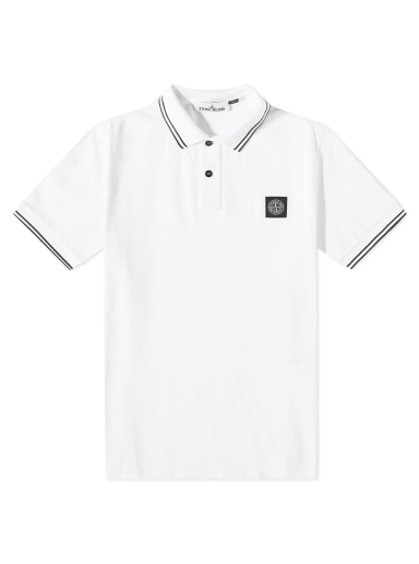 Polo skjorte Stone Island Patch Polo Hvid | 10152SC18-A1001