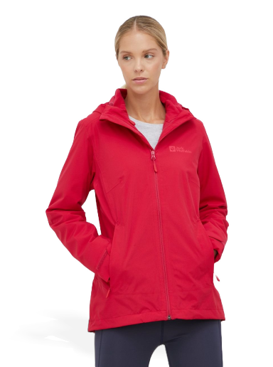 Vindjakke Jack Wolfskin Moonrise 3in1 Jacket Rød | 1115621