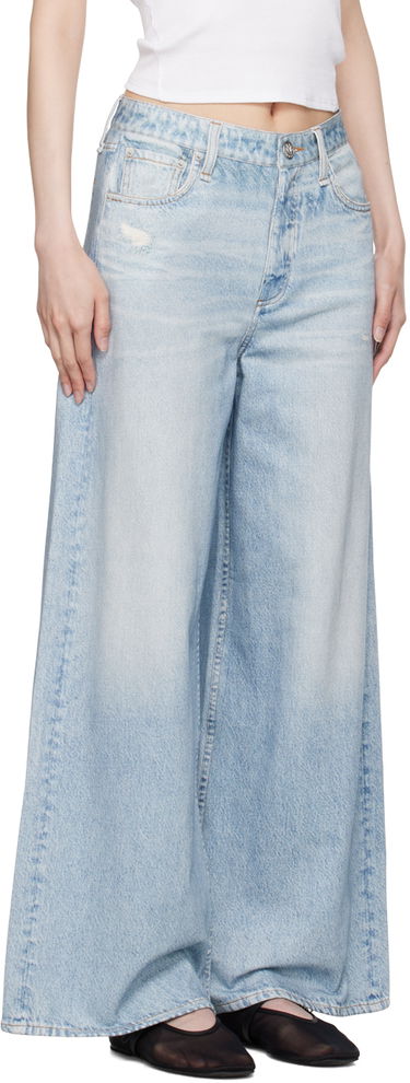 Jeans rag & bone rag & bone Miramar Sofie Ankle Wide-Leg Trousers Blå | WCW24S70078207, 1