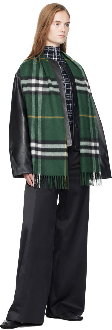 Tøj Burberry Green Check Cashmere Scarf Grøn | 8094653, 1