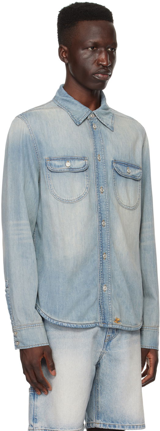 Skjorte Courrèges Denim Shirt Blå | 124DCH015CO0102, 1