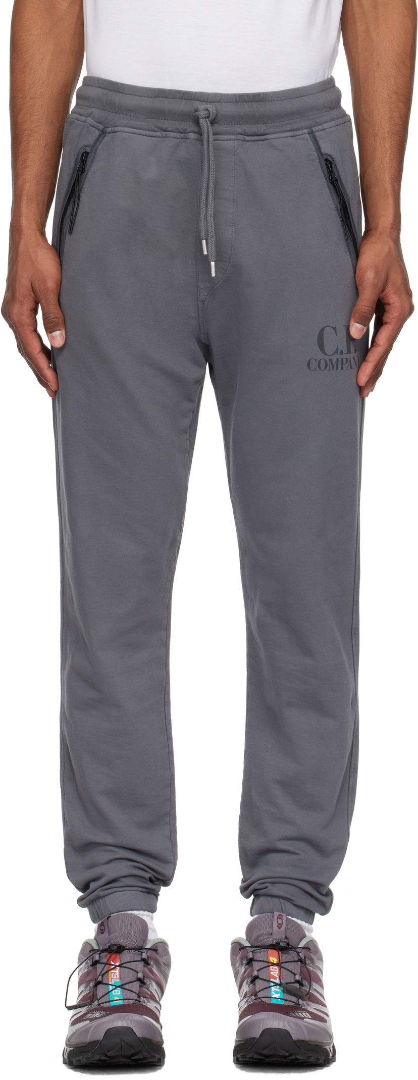 Joggingbukser C.P. Company C.P. Company Light Fleece Logo Sweatpants Grå | 18CMSP134A-002246G