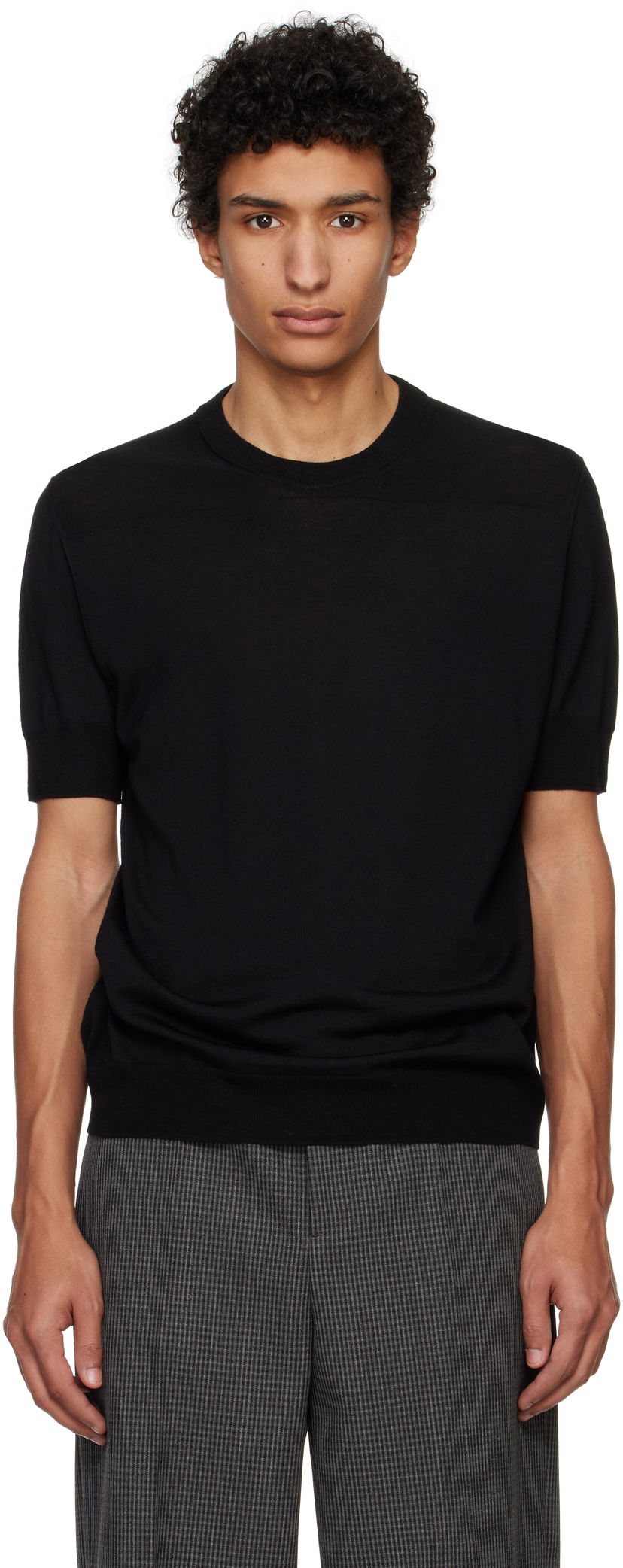 T-shirt Jil Sander Jil Sander Virgin Wool T-Shirt Sort | J22GC0104_J14610