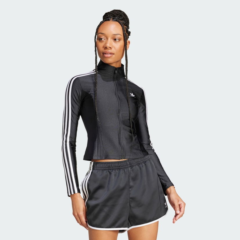 Vindjakke adidas Performance 3-Stripes Slim Jacket Sort | JD5025