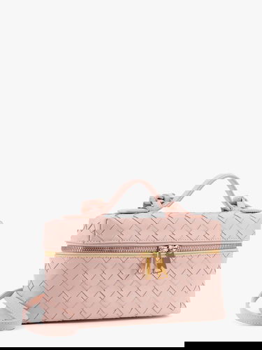 Håndtaske Bottega Veneta Pink Intrecciato Leather Vanity Case Lyserød | 789109V3IV16805, 2