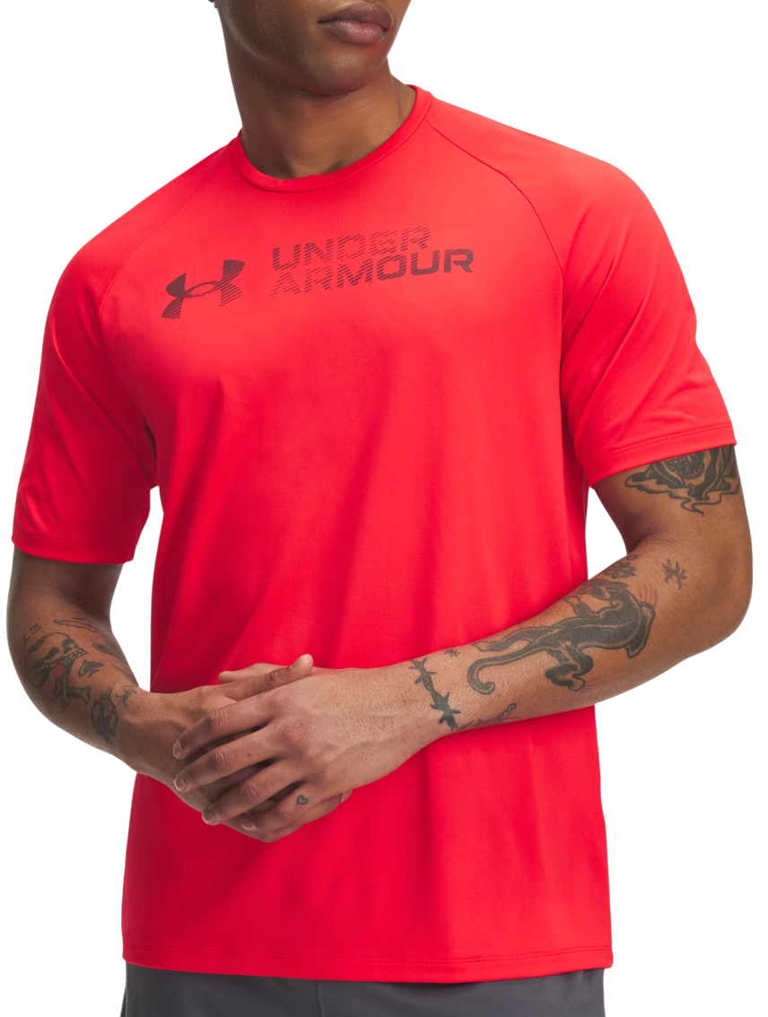 T-shirt Under Armour Tech Reflective Short Sleeve T-Shirt Rød | 6005116-713, 0