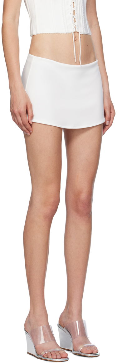 Nederdel GUIZIO Guizio Micro Stretch Miniskirt Hvid | C00301K022, 4