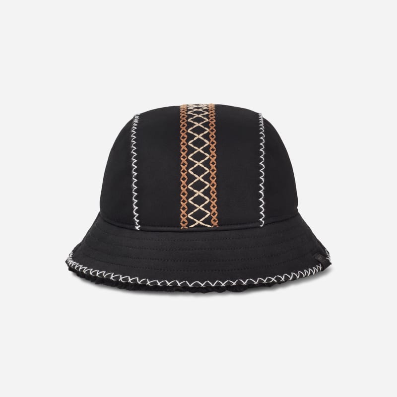 Hat UGG Embroidered Bucket Hat Sort | 100908-BLK, 0
