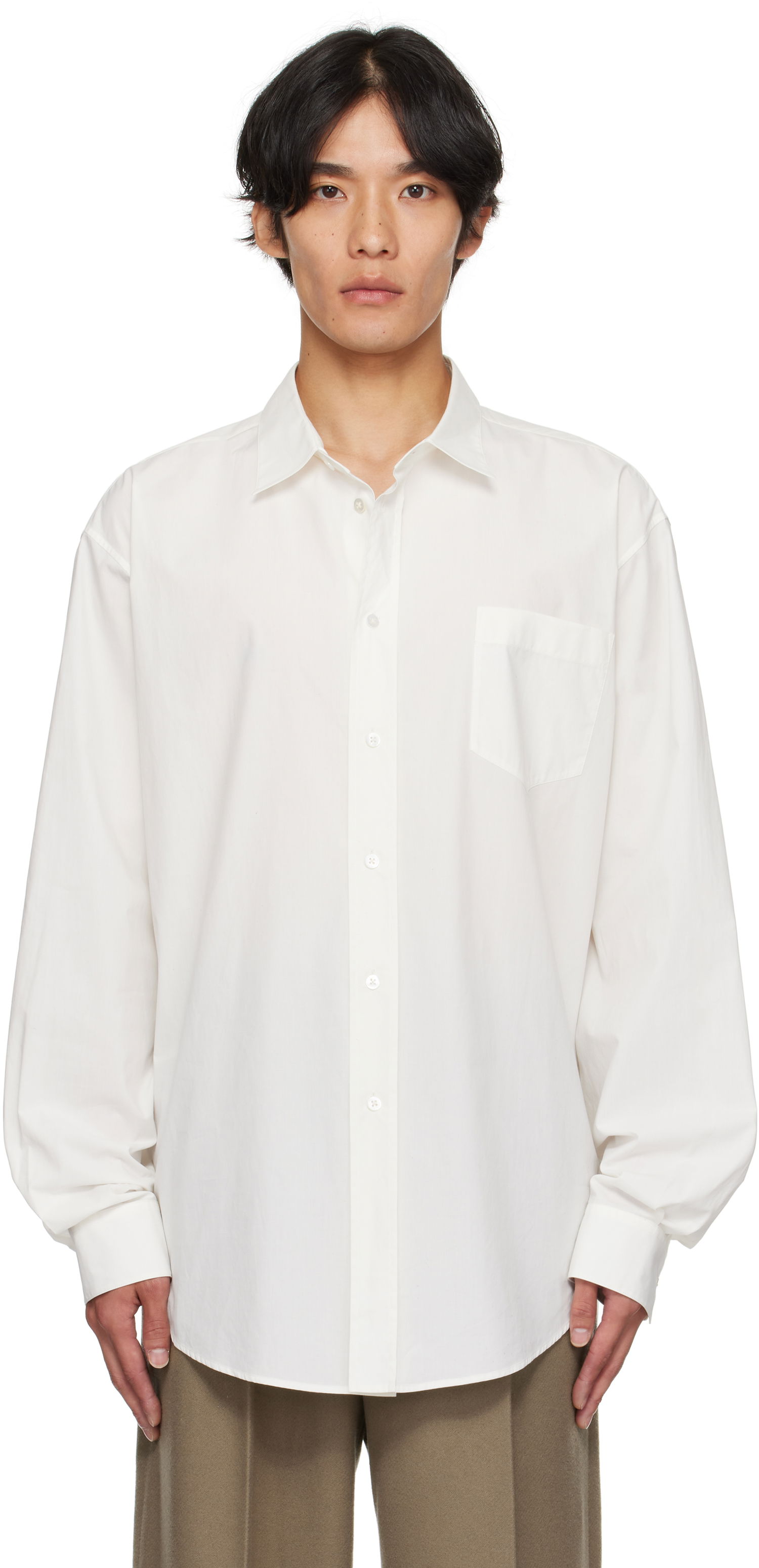 Skjorte The Row The Row Thane Shirt Hvid | 1131-W4075, 0