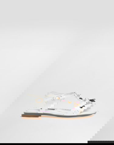 Tilbehør Dolce & Gabbana Dolce & Gabbana Patent Leather Sandals With Crystals Hvid | D11364AN1968V135, 0