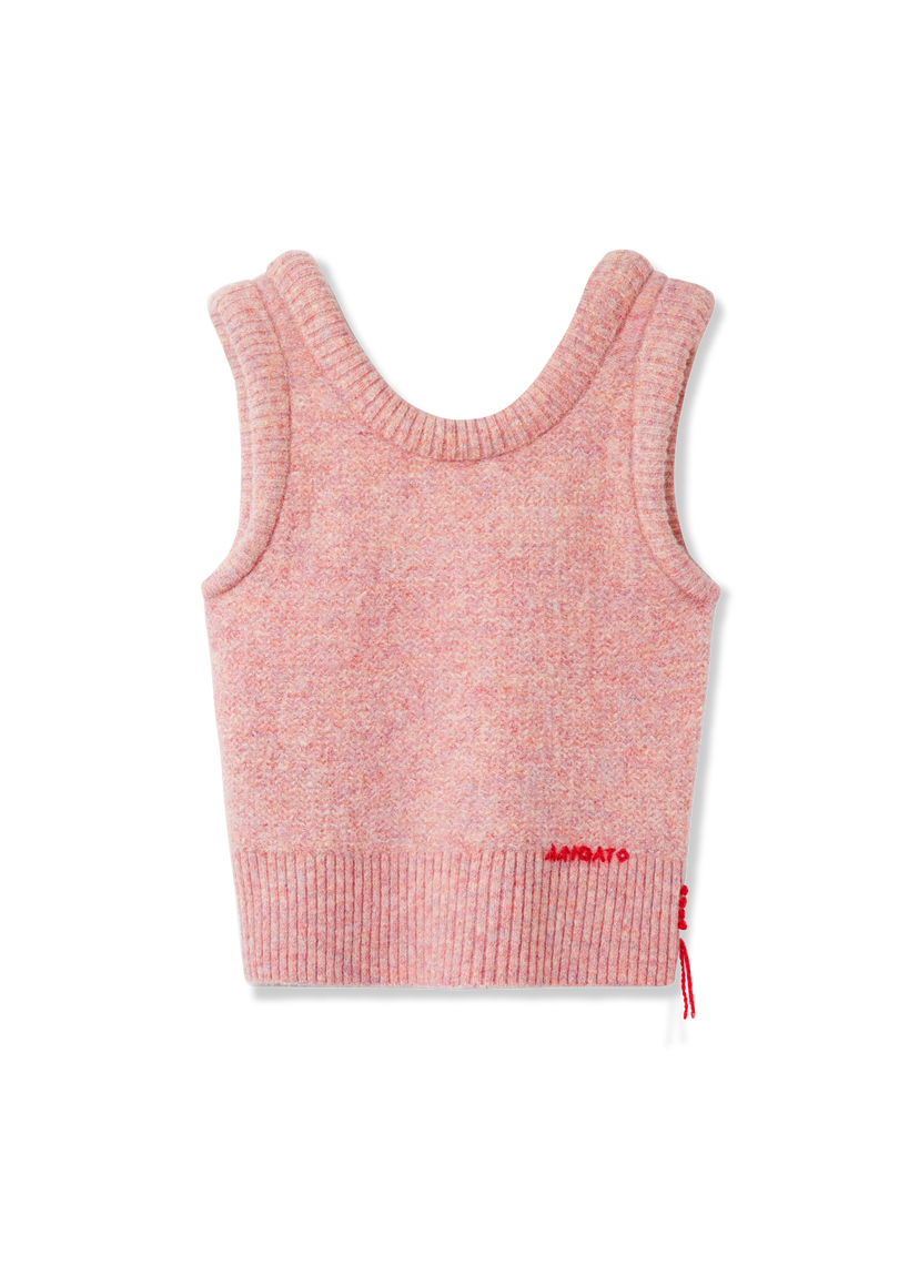 Vest AXEL ARIGATO Ana Fluffy Sleeveless Knitted Vest Lyserød | A3357001