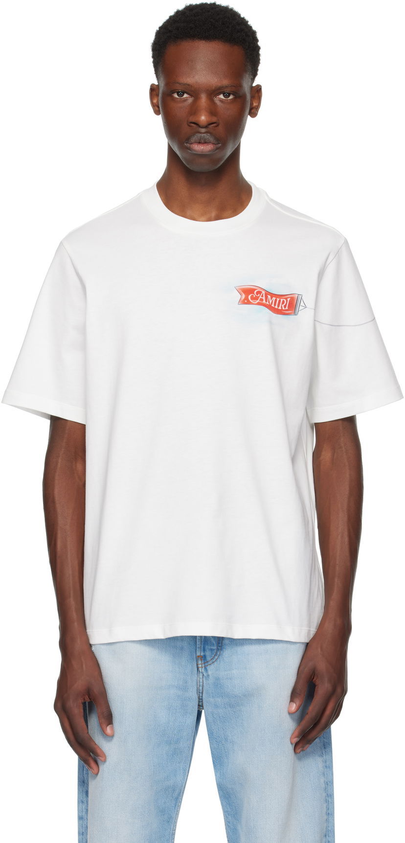 T-shirt AMIRI AMIRI 'For the World' T-Shirt Hvid | AMJYTE1220