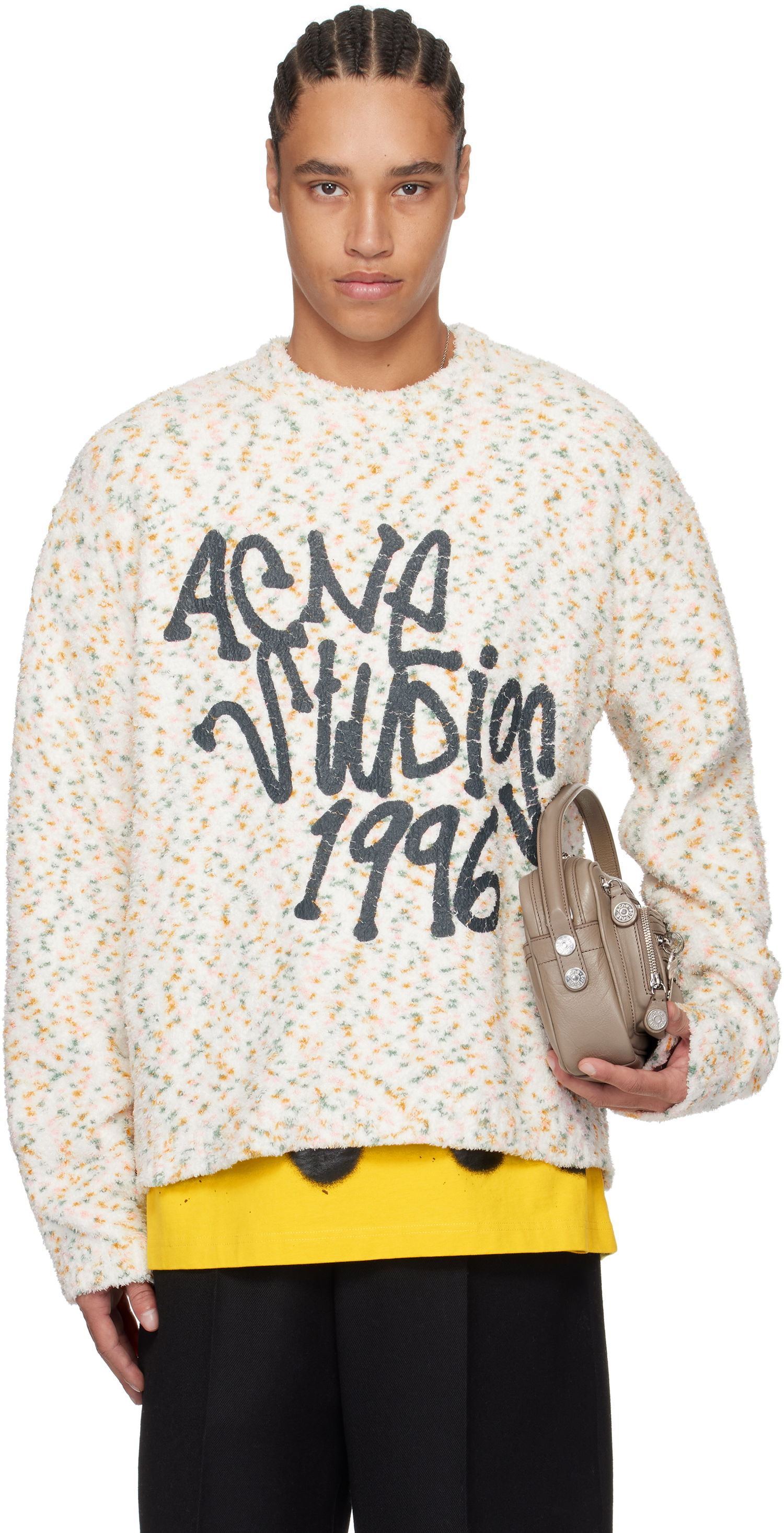 Sweater Acne Studios Acne Studios Printed Logo Knit Sweater Flerfarvet | B60360-, 0