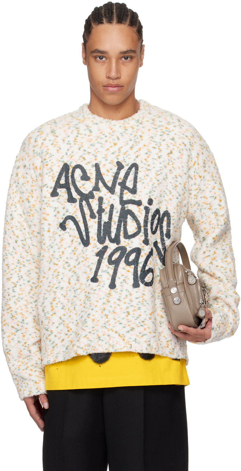 Sweater Acne Studios Acne Studios Printed Logo Knit Sweater Flerfarvet | B60360-