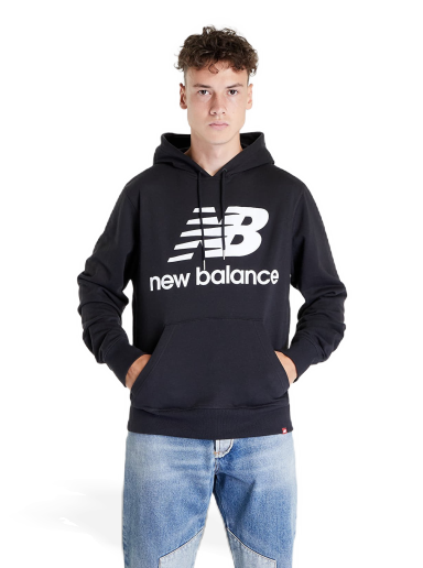 Sweatshirt New Balance Essentials Pullover Hoodie Sort | MT03558BK