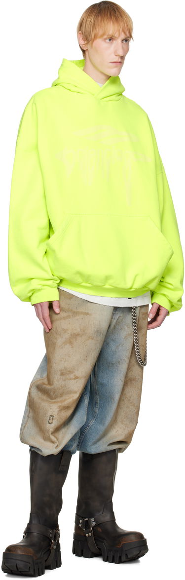 Sweatshirt Balenciaga Balenciaga 3B Liquified Hoodie Gul | 803265TRVS9, 3