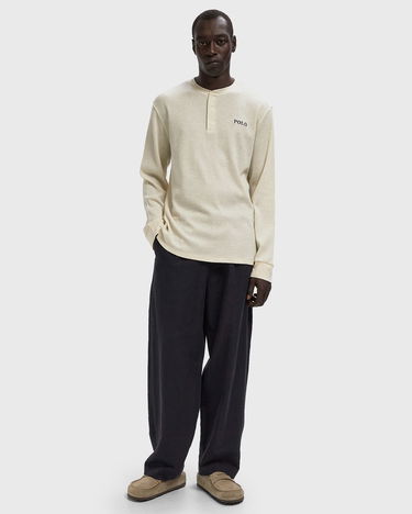 T-shirt Polo by Ralph Lauren Polo Ralph Lauren Long Sleeve Henley Sleep Top Beige | 714950609005, 1