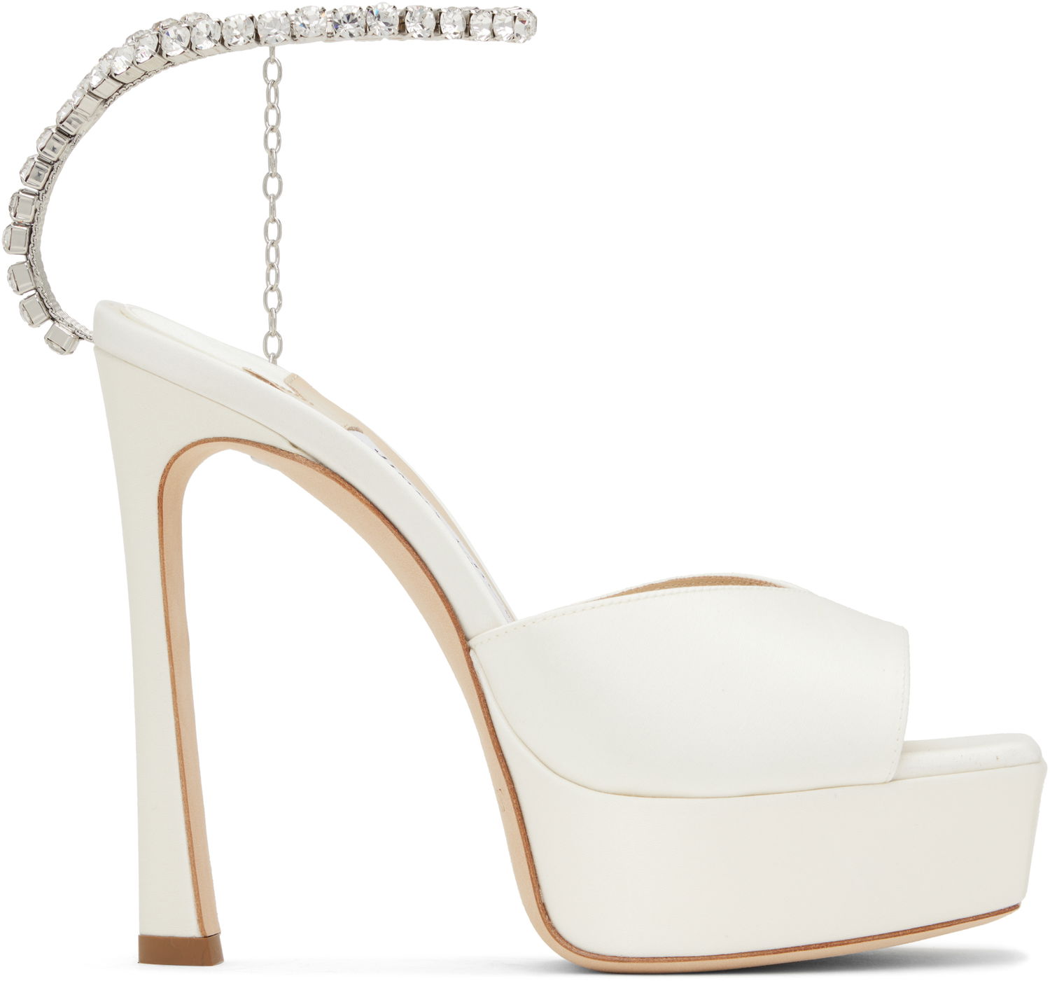 Sneakers og sko Jimmy Choo Jimmy Choo Saeda 125 Heeled Sandals Hvid | SAEDA SANDAL 125, 0