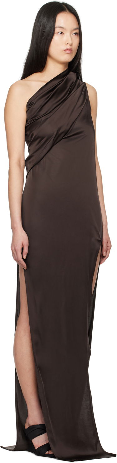 Kjole Rick Owens Rick Owens Hollywood Athena Arrowhead Maxi Dress Brun | RP01E7509 SCH, 1