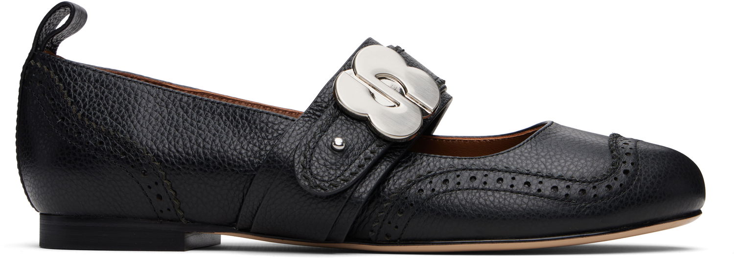 Skopleje SHUSHU/TONG SHUSHU/TONG Round-Toe Ballerina Flats Sort | FSDEAC06 LEA252, 0