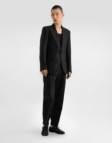 Jakke Dolce & Gabbana Dolce & Gabbana Single-Breasted Linen Jacket 54 Sort | G2QS6TFU4MCN0000, 1