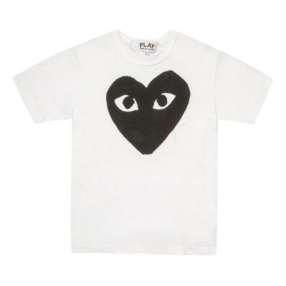 T-shirt Comme des Garçons Heart Logo Play T-Shirt Hvid | AZ-T069-051-1